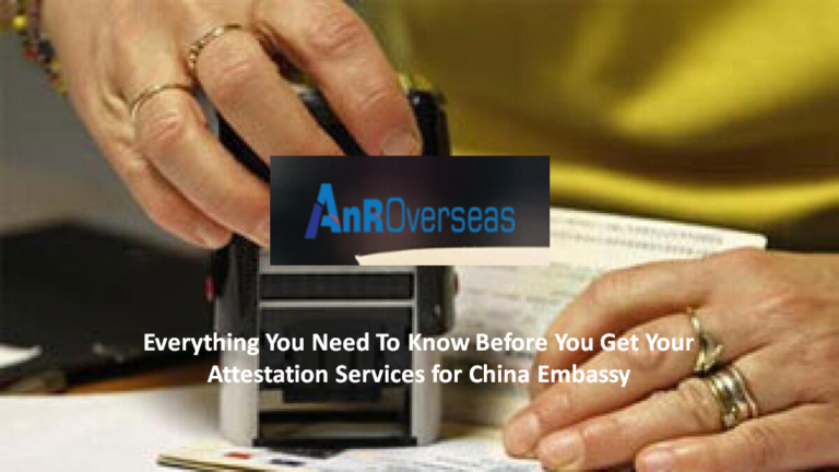 Attestation from China Embassy