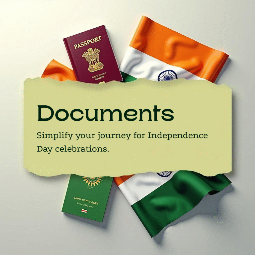 Indian passport and educational certificates for apostille attestation on Independence Day