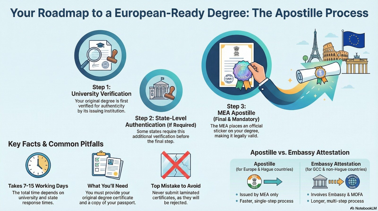 degree apostille for europe